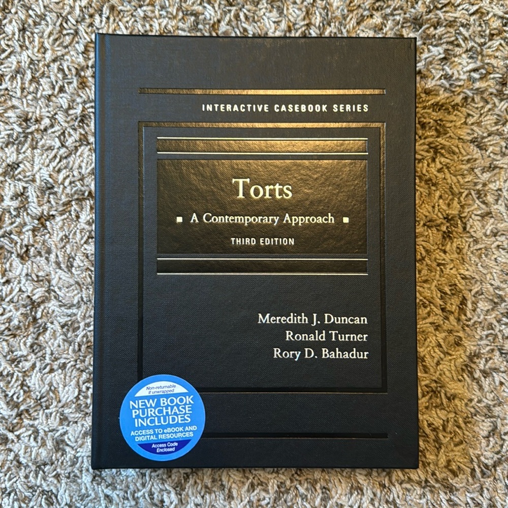 Torts A Contemporary Approach textbook